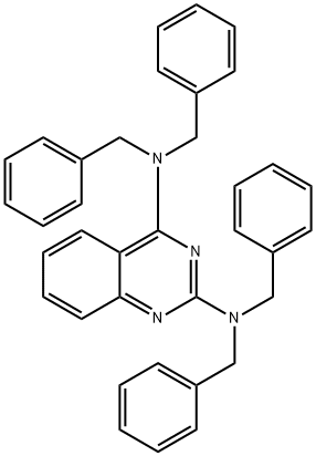 N,N,N',N'-Tetrabenzylquinazoline-2,4-diamine Structure