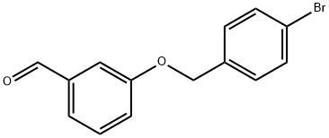 3-[(4-ブロモベンジル)オキシ]ベンズアルデヒド 化学構造式