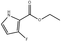3-氟-1H-吡咯-2-羧酸乙酯,168102-05-4,结构式