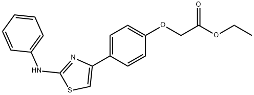 ethyl 2-[4-(2-anilino-1,3-thiazol-4-yl)phenoxy]acetate 结构式