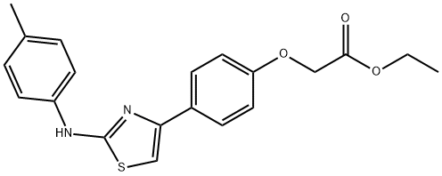 ethyl 2-[4-[2-[(4-methylphenyl)amino]-1,3-thiazol-4-yl]phenoxy]acetate Structure