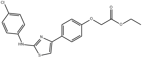 ethyl 2-[4-[2-[(4-chlorophenyl)amino]-1,3-thiazol-4-yl]phenoxy]acetate Struktur