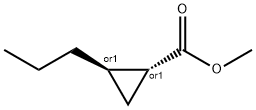 Cyclopropanecarboxylic acid, 2-propyl-, methyl ester, trans- (9CI),168141-72-8,结构式