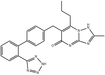 s-triazolo(1,5-a)pyrimidin-5(1H)-one, 2-methyl-7-propyl-6-((2'-(1H-tetrazol-5-yl) (1,1'-biphenyl)-4- yl)methyl)- 结构式