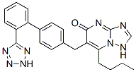 2-butyl-3-[[4-[2-(2H-tetrazol-5-yl)phenyl]phenyl]methyl]-1,5,7,9-tetra zabicyclo[4.3.0]nona-2,5,7-trien-4-one 化学構造式