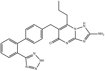 8-amino-2-propyl-3-[[4-[2-(2H-tetrazol-5-yl)phenyl]phenyl]methyl]-1,5, 7,9-tetrazabicyclo[4.3.0]nona-2,5,7-trien-4-one|