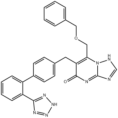 2-(phenylmethoxymethyl)-3-[[4-[2-(2H-tetrazol-5-yl)phenyl]phenyl]methy l]-1,5,7,9-tetrazabicyclo[4.3.0]nona-2,5,7-trien-4-one|