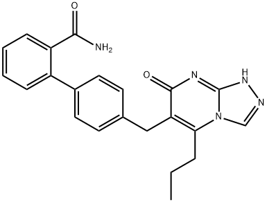 4'-((1,7-Dihydro-7-oxo-5-propyl-1,2,4-triazolo(4,3-a)pyrimidin-6-yl)methyl)-(1,1'-biphenyl)-2-carboxamide Structure