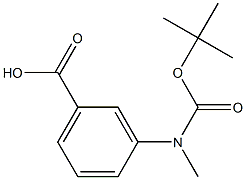 3-(N-BOC-甲基氨基)苯甲酸,168162-30-9,结构式