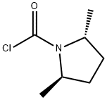 1-Pyrrolidinecarbonyl chloride, 2,5-dimethyl-, (2R,5R)- (9CI) 化学構造式