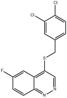 4-((3,4-Dichlorobenzyl)thio)-6-fluorocinnoline Struktur