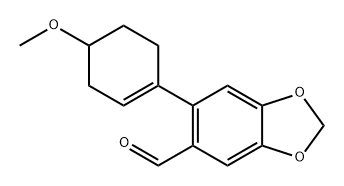 6-(4-Methoxy-1-cyclohexen-1-yl)piperonal Struktur