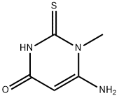 6-氨基-1-甲基-2-硫代-2,3-二氢嘧啶-4(1H)-酮 结构式