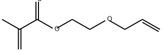 2-メチルアクリル酸2-(2-プロペニルオキシ)エチル 化学構造式