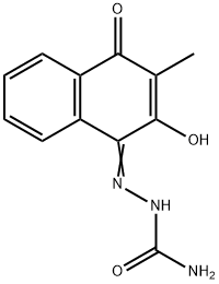 2-hydroxy-3-methyl-1,4-naphthoquinone monosemicarbazone Structure