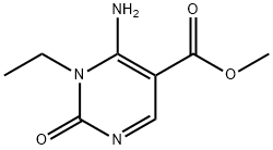 5-Pyrimidinecarboxylicacid,6-amino-1-ethyl-1,2-dihydro-2-oxo-,methylester Structure