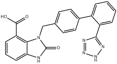 168434-02-4 2,3-ジヒドロ-2-オキソ-1-[[2′-(1H-テトラゾール-5-イル)-4-ビフェニリル]メチル]-1H-ベンゾイミダゾール-7-カルボン酸