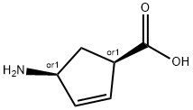 (1S,4R)-4-氨基环戊-2-烯甲酸,168471-40-7,结构式
