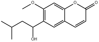 6-(2-Hydroxy-3-methylbutyl)-7-methoxycoumarin Struktur