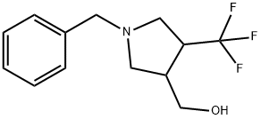 (1-Benzyl-4-trifluoromethyl-pyrrolidin-3-yl)-methanol Struktur