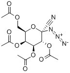 2,3,4,6-テトラ-O-アセチル-1-アジド-1-デオキシ-Α-D-ガラクトピラノシルシアニド 化学構造式