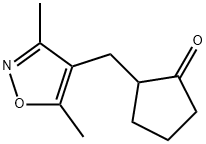 2-[(3,5-Dimethyl-4-isoxazolyl)methyl]cyclopentanone Structure