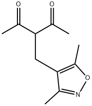 3-[(3,5-Dimethyl-4-isoxazolyl)methyl]-2,4-pentanedione Structure