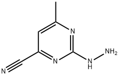 4-Pyrimidinecarbonitrile, 2-hydrazino-6-methyl- (8CI) Struktur