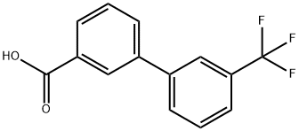 3-(TRIFLUOROMETHYL)BIPHENYL-3-CARBOXYLIC ACID, 168619-05-4, 结构式