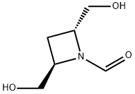 1-Azetidinecarboxaldehyde, 2,4-bis(hydroxymethyl)-, (2R-trans)- (9CI),168648-14-4,结构式