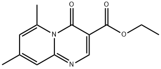 6,8-ジメチル-4-オキソ-4H-ピリド[1,2-a]ピリミジン-3-カルボン酸エチル 化学構造式