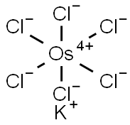 Dipotassium hexachloroosmate Structure