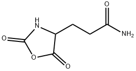 2,5-ジオキソ-4-オキサゾリジンプロピオンアミド 化学構造式