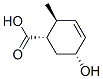 3-Cyclohexene-1-carboxylicacid,5-hydroxy-2-methyl-,(1alpha,2beta,5alpha)-(9CI) Struktur