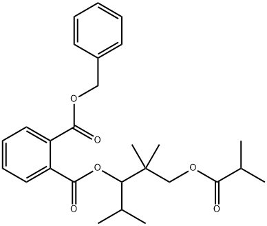 3-羟基-2,2,4-三甲基戊基酯苄基邻苯二甲酸酯 结构式