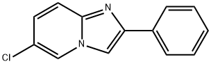 6-クロロ-2-フェニルイミダゾ[1,2-A]ピリジン 化学構造式
