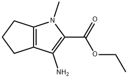 Cyclopenta[b]pyrrole-2-carboxylic acid, 3-amino-1,4,5,6-tetrahydro-1-methyl-, 化学構造式
