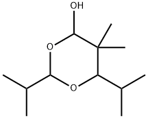 2,6-Diisopropyl-5,5-dimethyl-1,3-dioxan-4-ol Struktur
