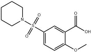 2-methoxy-5-(piperidin-1-ylsulfonyl)benzoic acid Struktur