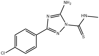 1H-1,2,4-Triazole-1-carbothioamide, 5-amino-3-(4-chlorophenyl)-N-methy l- Structure
