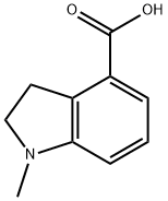 1-メチルインドリン-4-カルボン酸 化学構造式