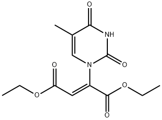 DIETHYL 2-(5-METHYL-2,4-DIOXO-3,4-DIHYDROPYRIMIDIN-1(2H)-YL)FUMARATE Structure