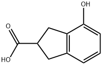 4-羟基-2,3-二氢-1H-茚-2-羧酸 结构式