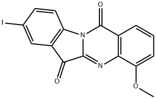 Indolo[2,1-b]quinazoline-6,12-dione,  8-iodo-4-methoxy- Struktur