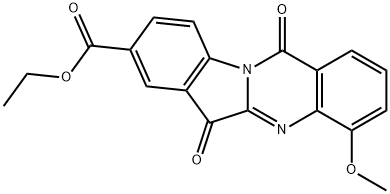 Indolo[2,1-b]quinazoline-8-carboxylic  acid,  6,12-dihydro-4-methoxy-6,12-dioxo-,  ethyl  ester 结构式