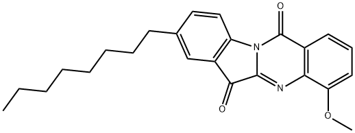 Indolo[2,1-b]quinazoline-6,12-dione,  4-methoxy-8-octyl- Struktur