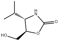 2-Oxazolidinone,5-(hydroxymethyl)-4-(1-methylethyl)-,(4S-trans)-(9CI) Struktur