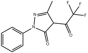 4-トリフルオロアセチル-3-メチル-1-フェニル-5-ピラゾロン 化学構造式