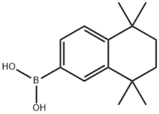 (5,5,8,8-四甲基-5,6,7,8-四氢萘-2-基)硼酸, 169126-63-0, 结构式