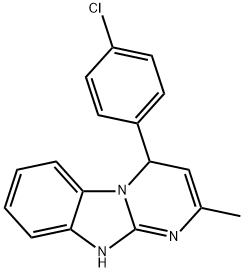 1,4-Dihydro-4-(4-chlorophenyl)-2-methylpyrimido(1,2-a)benzimidazole 结构式